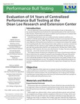 Evaluation of 54 Years of Centralized Performance Bull Testing at the Dean Lee Research and Extension Center (Bulletin #893)